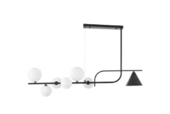 LAMPADA A SOSPENSIONE MODERNA BIANCO E NERO AMADEO W7