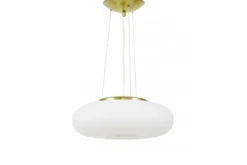 LAMPADA A SOSPENSIONE MODERNA BIANCO E ORO BIANTE D38