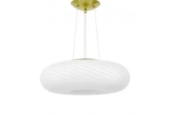 LAMPADA A SOSPENSIONE MODERNA BIANCO E ORO MONARTE D48