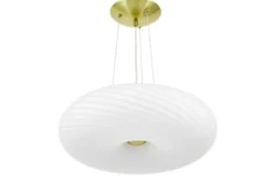 LAMPADA A SOSPENSIONE MODERNA BIANCO E ORO MONARTE D48