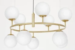 LAMPADA A SOSPENSIONE MODERNA BIANCO E OTTONE CEREDO NEO W10
