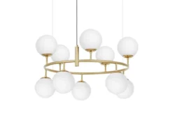 LAMPADA A SOSPENSIONE MODERNA BIANCO E OTTONE CEREDO NEO W10