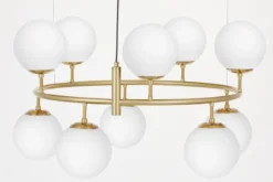LAMPADA A SOSPENSIONE MODERNA BIANCO E OTTONE CEREDO NEO W10
