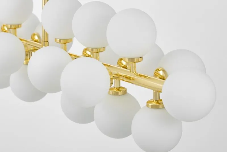 LAMPADA A SOSPENSIONE MODERNA CLASSICA ORO PETRICA W24