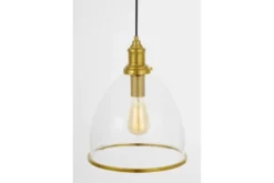 Lampada a sospensione moderna con paralume bordato ottone DOLOMIA