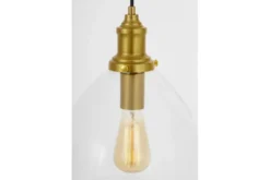 Lampada a sospensione moderna con paralume bordato ottone DOLOMIA
