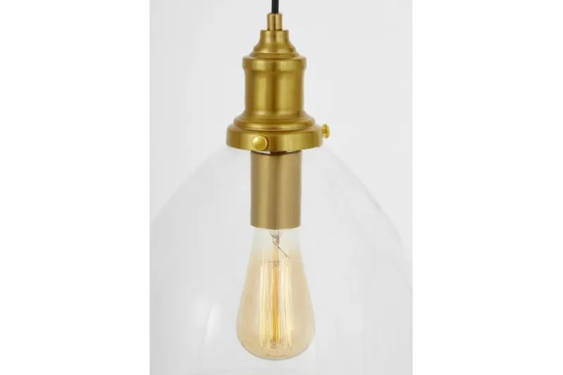 Lampada a sospensione moderna con paralume bordato ottone DOLOMIA