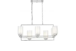 LAMPADA A SOSPENSIONE MODERNA CROMO LINO W8