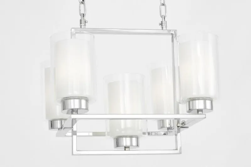 LAMPADA A SOSPENSIONE MODERNA CROMO LINO W5