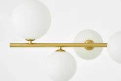 LAMPADA A SOSPENSIONE MODERNA IN OTTONE E BIANCO AMADEO W7