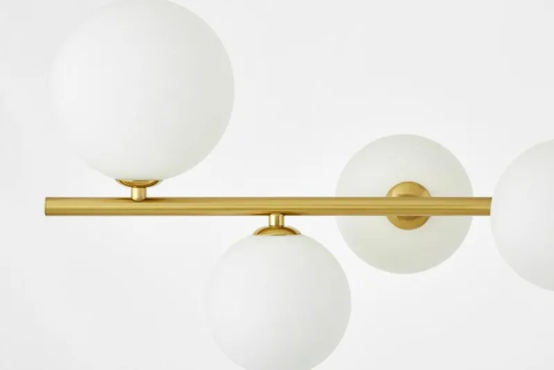 LAMPADA A SOSPENSIONE MODERNA IN OTTONE E BIANCO AMADEO W7
