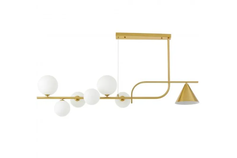 LAMPADA A SOSPENSIONE MODERNA IN OTTONE E BIANCO AMADEO W7