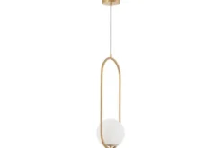 LAMPADA A SOSPENSIONE MODERNA IN OTTONE VERO 1B
