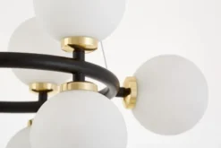 LAMPADA A SOSPENSIONE MODERNA MARSIADA W9 NERA E ORO