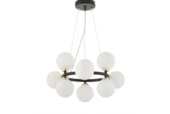 LAMPADA A SOSPENSIONE MODERNA MARSIADA W9 NERA E ORO
