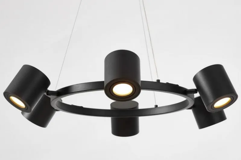 LAMPADA A SOSPENSIONE MODERNA NERA BOLT W6