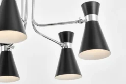 LAMPADA A SOSPENSIONE MODERNA NERA E CROMO SENA W5