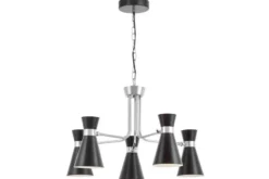 LAMPADA A SOSPENSIONE MODERNA NERA E CROMO SENA W5