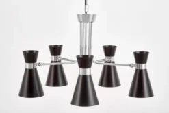 LAMPADA A SOSPENSIONE MODERNA NERA E CROMO SENA W5
