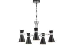 LAMPADA A SOSPENSIONE MODERNA NERA E CROMO SENA W5