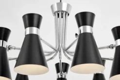 LAMPADA A SOSPENSIONE MODERNA NERA E CROMO SENA W9