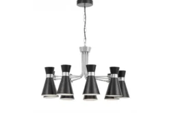 LAMPADA A SOSPENSIONE MODERNA NERA E CROMO SENA W9