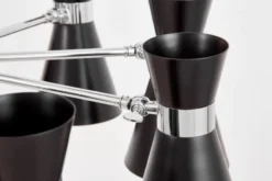 LAMPADA A SOSPENSIONE MODERNA NERA E CROMO SENA W9