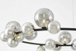 LAMPADA A SOSPENSIONE MODERNA NERA E FUME' MERIDO W24