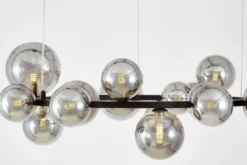 LAMPADA A SOSPENSIONE MODERNA NERA E FUME' MERIDO W15