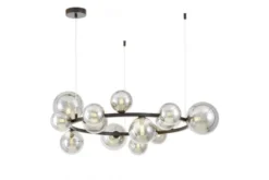 LAMPADA A SOSPENSIONE MODERNA NERA E FUME' MERIDO W15