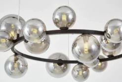 LAMPADA A SOSPENSIONE MODERNA NERA E FUME' MERIDO W15
