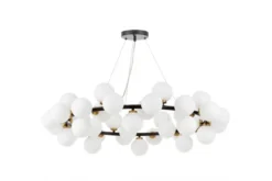 LAMPADA A SOSPENSIONE MODERNA NERA E OTTONE MARSIADA W40