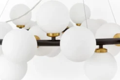 LAMPADA A SOSPENSIONE MODERNA NERA E OTTONE MARSIADA W40