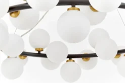 LAMPADA A SOSPENSIONE MODERNA NERA E OTTONE MARSIADA W40