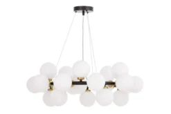 LAMPADA A SOSPENSIONE MODERNA NERA E OTTONE MARSIADA W25