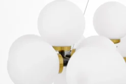 LAMPADA A SOSPENSIONE MODERNA NERA E OTTONE MARSIADA W25