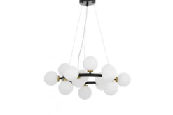 LAMPADA A SOSPENSIONE MODERNA NERA E OTTONE MARSIADA W15