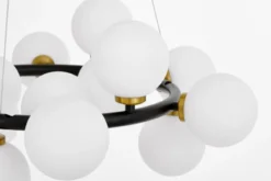 LAMPADA A SOSPENSIONE MODERNA NERA E OTTONE MARSIADA W15