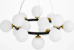 LAMPADA A SOSPENSIONE MODERNA NERA E OTTONE MARSIADA W15