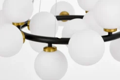LAMPADA A SOSPENSIONE MODERNA NERA E OTTONE MARSIADA W15