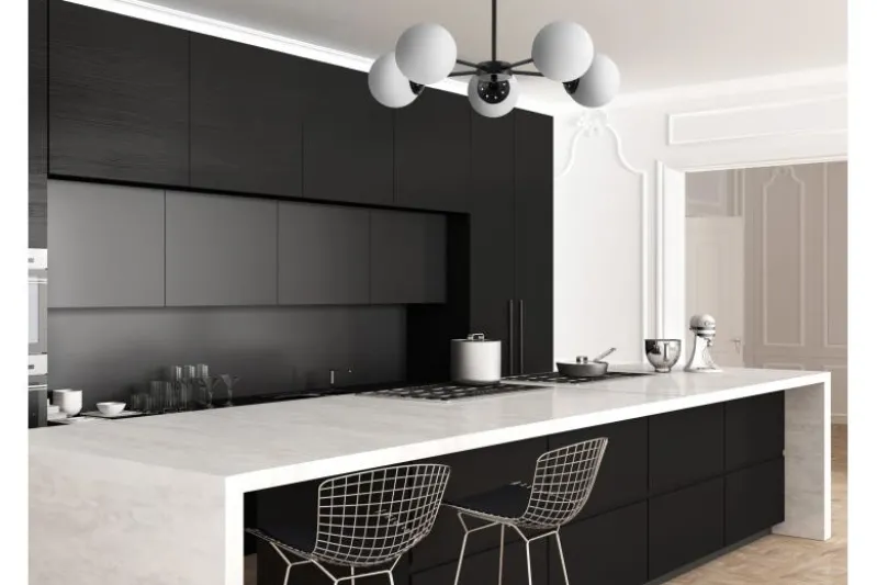 LAMPADA A SOSPENSIONE MODERNA NERA FINO RING W5
