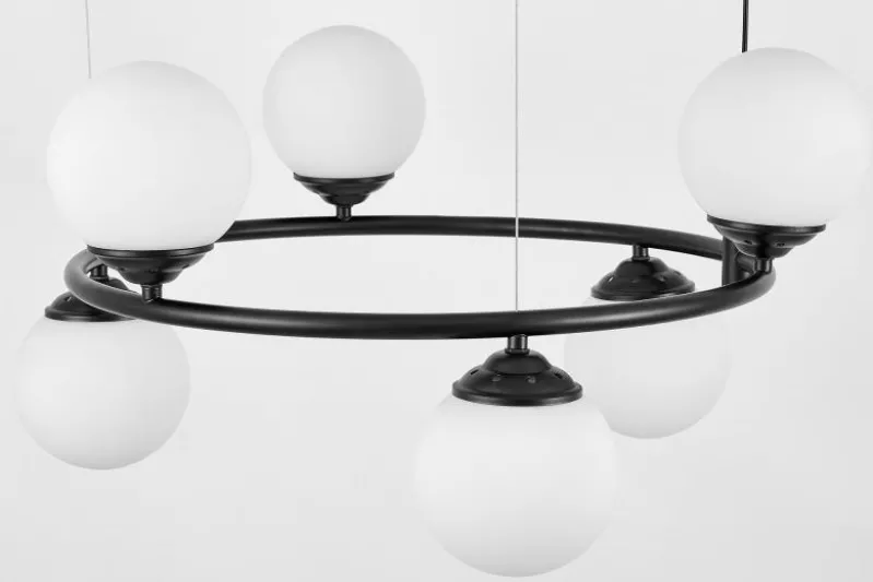 LAMPADA A SOSPENSIONE MODERNA NERA FINO RING W6