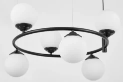 LAMPADA A SOSPENSIONE MODERNA NERA FINO RING W6