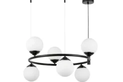 LAMPADA A SOSPENSIONE MODERNA NERA FINO RING W6