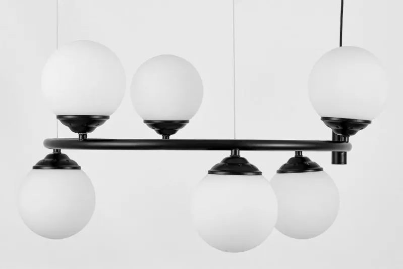 LAMPADA A SOSPENSIONE MODERNA NERA FINO RING W6