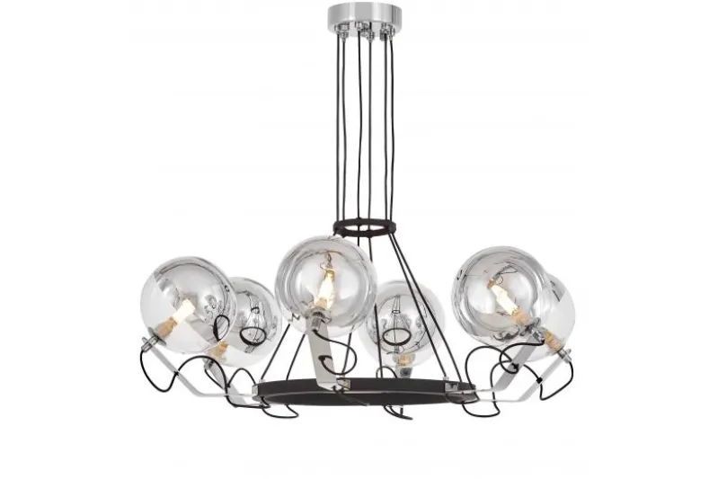 LAMPADA A SOSPENSIONE MODERNA NERA MARSEO W6