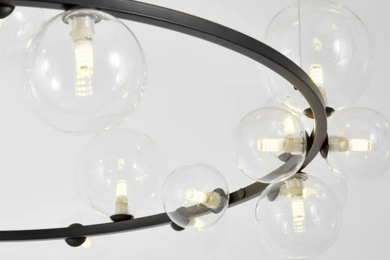LAMPADA A SOSPENSIONE MODERNA NERA MERIDO W24