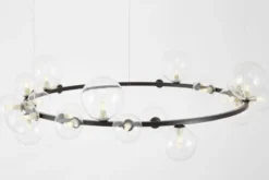 LAMPADA A SOSPENSIONE MODERNA NERA MERIDO W24