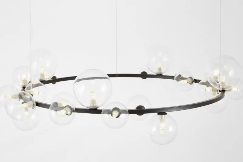 LAMPADA A SOSPENSIONE MODERNA NERA MERIDO W24
