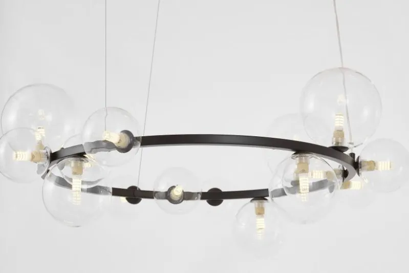 LAMPADA A SOSPENSIONE MODERNA NERA MERIDO W15